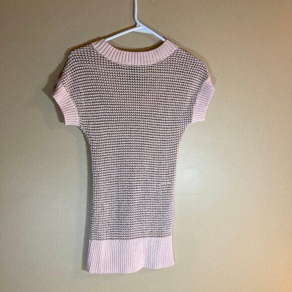 #134 Ann Taylor Pink Gold Thread Knit Top, Size XS - Picture 5 of 5